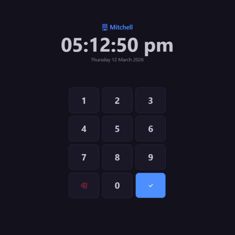 Kiosk Clock-In